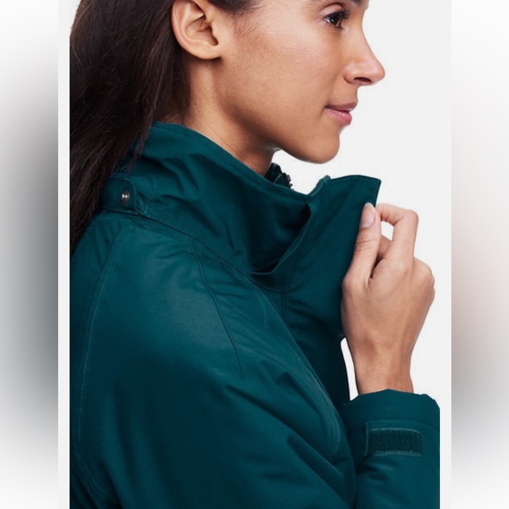 Lands’ End Women's Classic Squall Waterproof Insulated Parka Size XS Teal Winter - Picture 14 of 14